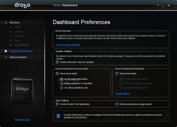 Drobo Dashboard screenshot 2