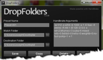 DropFolders screenshot