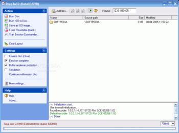 DropToCD (DataCD / DVD) screenshot