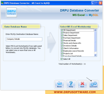 DRPU Database Converter - MS Excel to MySQL screenshot 2