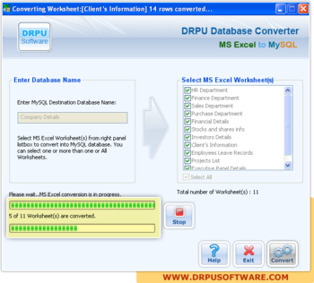 DRPU Database Converter - MS Excel to MySQL screenshot 3