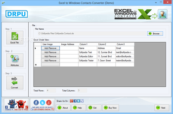 DRPU Excel to Windows Contacts Converter screenshot