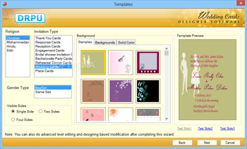 DRPU Wedding Card Designer Software screenshot 2