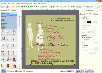 DRPU Wedding Card Designer Software screenshot 4