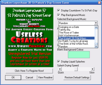 Drunken Leprechaun 3D St Patrick's Day Screensaver screenshot 3