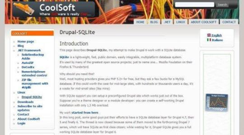 Drupal-SQLite screenshot