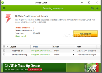 Dr.WEB CureIt! screenshot 3