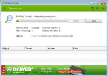 Dr.Web CureIt screenshot