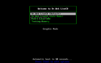 Dr.Web LiveDisk screenshot