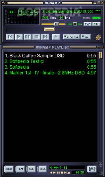 DSD Plugin for Winamp screenshot