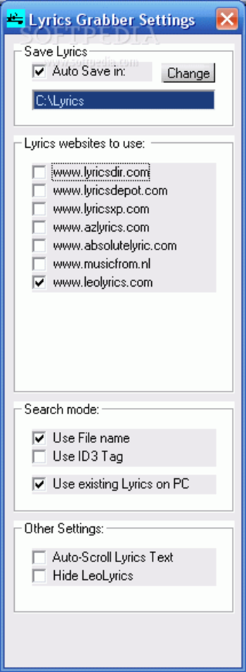 DSH Lyrics Grabber screenshot 3