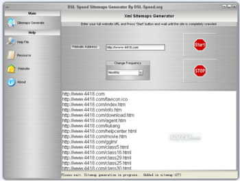 DSL Speed Sitemaps Generator screenshot 3