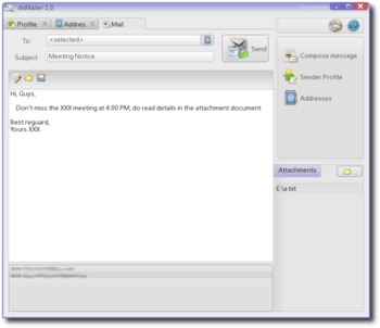 dsMailer screenshot