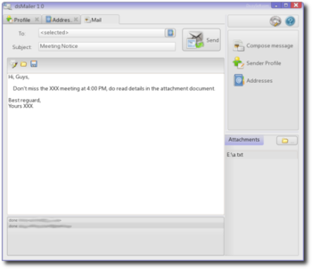 dsMailer screenshot