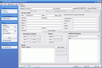 DT Job Tracker screenshot