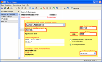 DTA-Ueberweisung screenshot 2