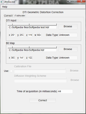 DTI Geometric Distortion Correction screenshot