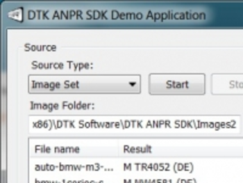 DTK ANPR SDK screenshot