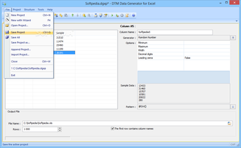 DTM Data Generator for Excel screenshot 3