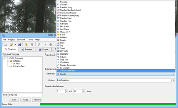 DTM Data Generator for JSON screenshot 2