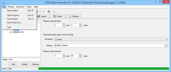 DTM Data Generator for JSON screenshot 7