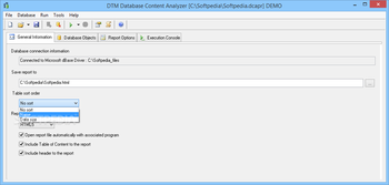 DTM Database Content Analyzer screenshot 2