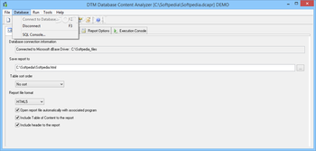 DTM Database Content Analyzer screenshot 7