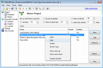 DTM DB Stress screenshot 3