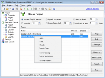 DTM DB Stress Enterprise screenshot