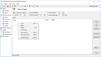 DTM DB Stress Professional screenshot
