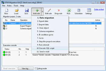 DTM Migration Kit screenshot