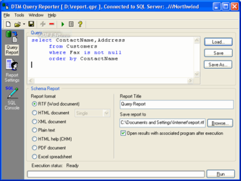 DTM Query Reporter screenshot 3