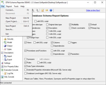 DTM Schema Reporter screenshot 2