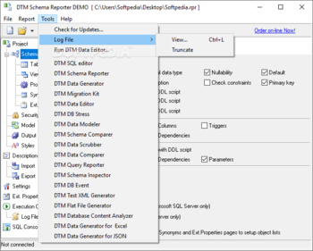 DTM Schema Reporter screenshot 4