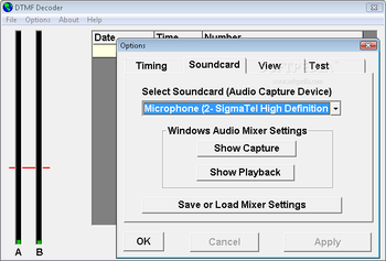 DTMF Decoder screenshot 2