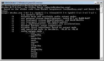 DTSdec screenshot