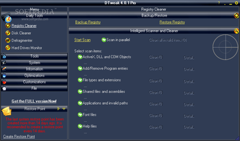 DTweak Pro screenshot