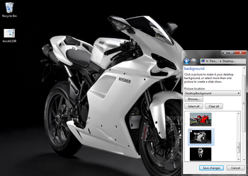 Ducati 1198 Windows 7 Theme screenshot