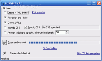 Dukelupus txt2html screenshot