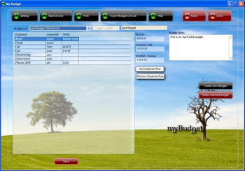 Dumas MyBudget screenshot