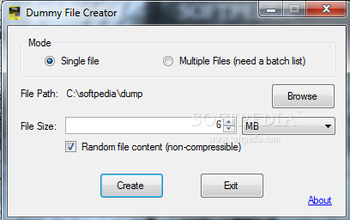 Dummy File Creator Portable screenshot