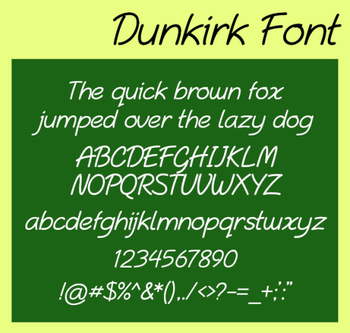 Dunkirk OpenType Font screenshot