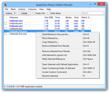 dupeGuru Music Edition screenshot 2