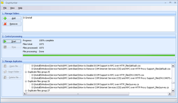 DupHunter screenshot 2