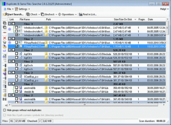 Duplicate and Same Files Searcher screenshot
