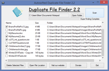 Duplicate File Finder screenshot