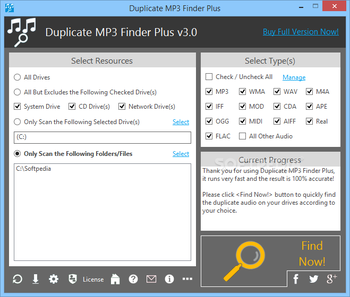 Duplicate MP3 Finder Plus screenshot