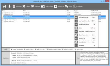 Duplicate MP3 Finder Plus screenshot 2