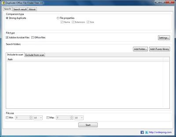 Duplicate Office File Finder Free screenshot