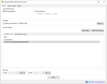 Duplicate Office File Remover Free screenshot 1